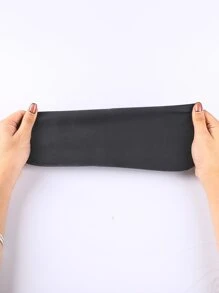 1pair Plain Rain Boots Cover, Black Reusable Shoes Cover For Outdoor - Black - View 5