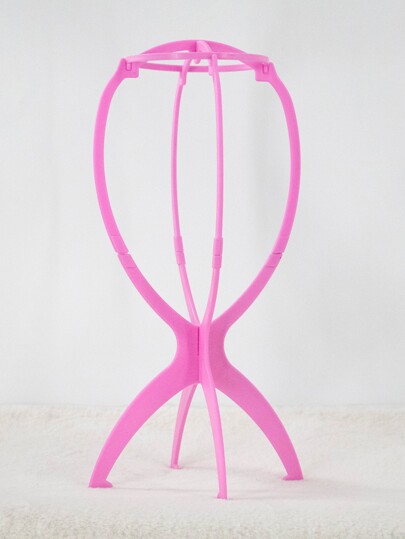 Pink foldable bracket wig