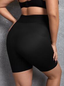 Shorts de fajas de talle alto - Negro - Ver 2