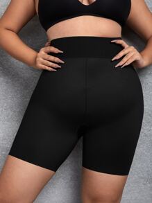Shorts de fajas de talle alto - Negro - Ver 3