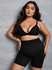 Shorts de fajas de talle alto - Negro - Ver 4