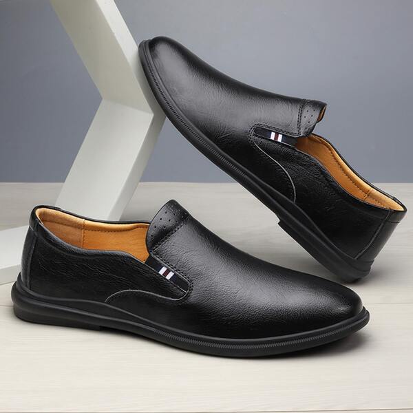

Men Minimalist Slip On Loafers, Black