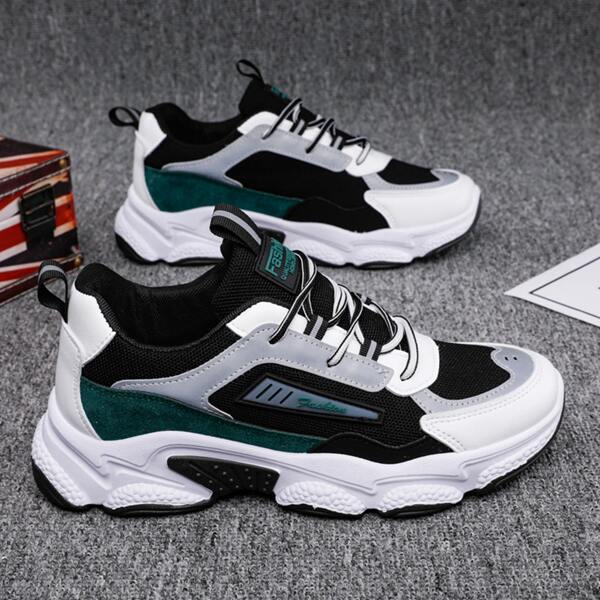 

Men Colorblock Chunky Sneakers, Black