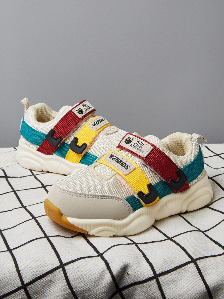 小男童字母圖案魔術貼運動鞋 - 彩色 - 查看 1