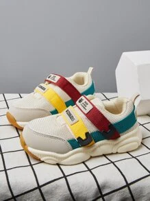 小男童字母圖案魔術貼運動鞋 - 彩色 - 查看 2