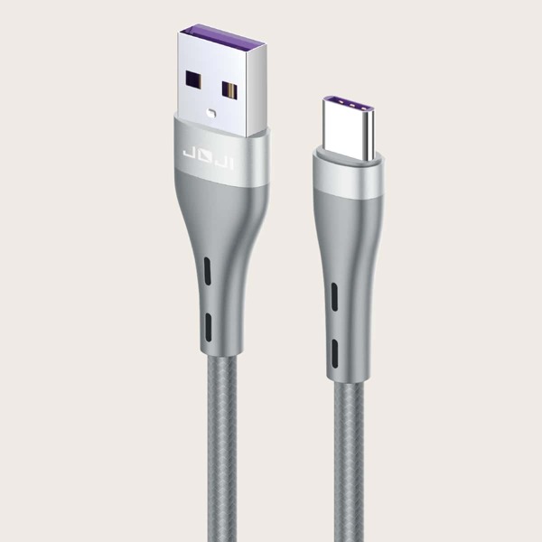 

Braided Fast Charging Type-C Data Cable, Silver