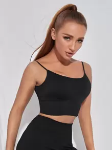 LUVLETTE Backless Sport Bra - Black - View 1
