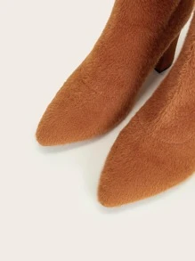Giày bốt Nữ Thời trang Trượt trên - màu nâu - Xem 3