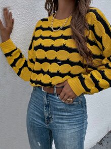 Áo len nữ In chữ V Giải trí - Nhiều màu - Xem 3