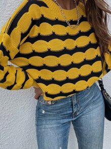 Áo len nữ In chữ V Giải trí - Nhiều màu - Xem 4