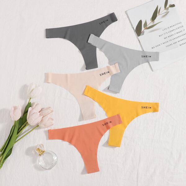 

5pack No Show Panty Set, Multicolor