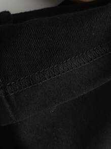 SHEIN Explorewe Girls Colourblock Raglan Sleeve Sweatshirt - Black and White - View 5