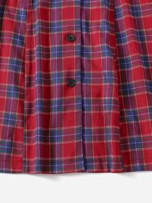 SHEIN 蘇格蘭格紋西裝領襯衫洋裝 - 彩色 - 查看 4