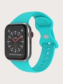 素色矽膠錶帶適用於Apple Watch - 水鴨藍 - 查看 1
