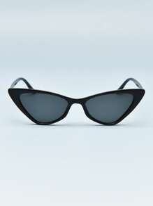 Men Cat Eye Fashion Glasses For Daily Wear And Vacation - Black - View 1
