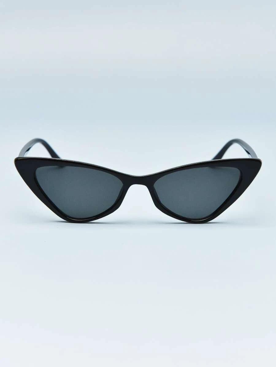 Men Cat Eye Fashion Glasses For Daily Wear And Vacation - Black - View 1