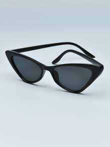 Men Cat Eye Fashion Glasses For Daily Wear And Vacation - Black - View 5