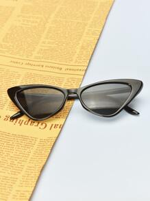 Men Cat Eye Fashion Glasses For Daily Wear And Vacation - Black - View 6