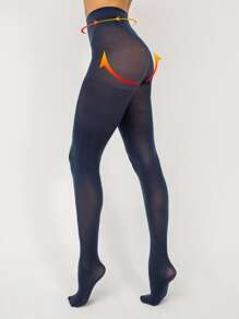 80d Medias unicolor - Azul Marino - Ver 2