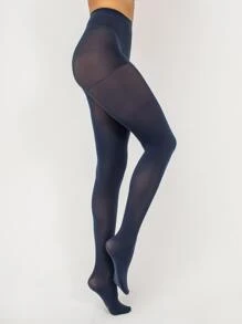 80d Medias unicolor - Azul Marino - Ver 3