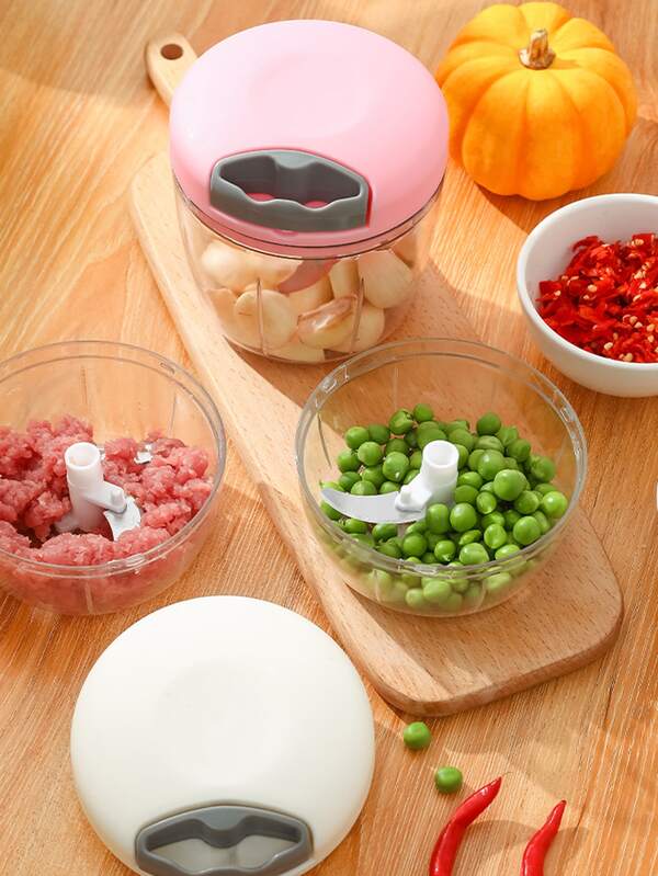 1pc 900ml Manual Pull String Grater, Simple Plastic Manual Box Grater For Kitchen