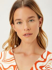 MOTF PREMIUM 1pc TASSEL DECOR EARRING JACKETS Copper Jewelry - Yellow Gold - View 5