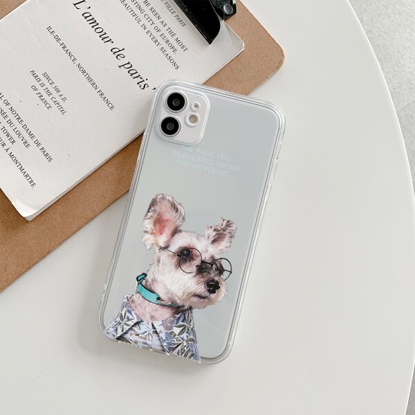 

Dog Pattern Clear Phone Case