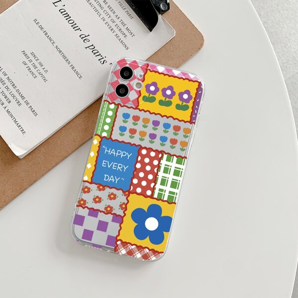 

Flower Painted Phone Case, Clear
