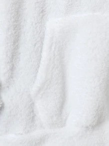 Manfinity Homme 男士撞色袋鼠口袋抽繩絨毛連帽衫 - 彩色 - 查看 4