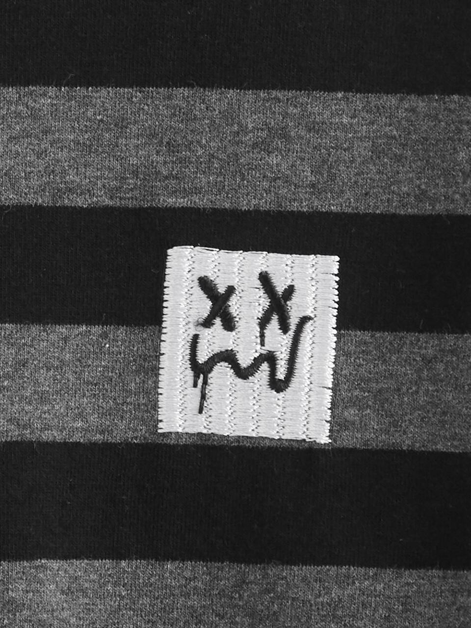Tween Boy Striped Graphic Detail T-Shirt, Simple Striped Style Casual Wear For Autumn/Winter Daily