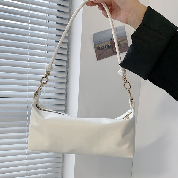 

Minimalist Baguette Bag, White