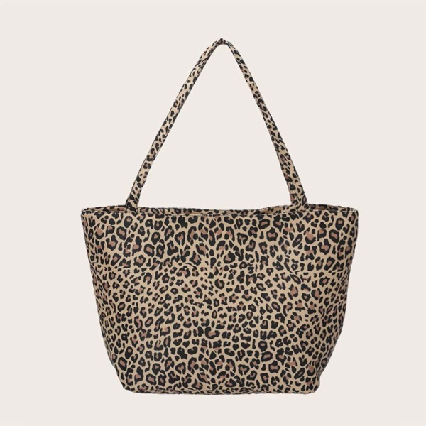 

Leopard Pattern Shoulder Tote Bag, Multicolor