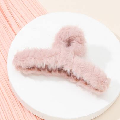 Solid Fuzzy Hair Claw