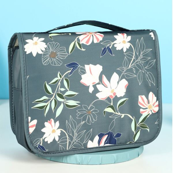 

Flower Print Toiletry Travel Bag, Multicolor