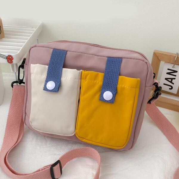 

Girls Colorblock Crossbody Bag, Multicolor