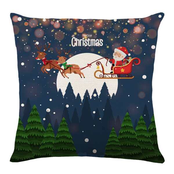 

Christmas Cartoon Graphic Outdoor Waterproof Cushion Cover Without Filler, Multicolor