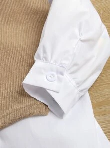 SHEIN 小女童不對稱背心和荷葉邊襯衫連衣裙 - 彩色 - 查看 4