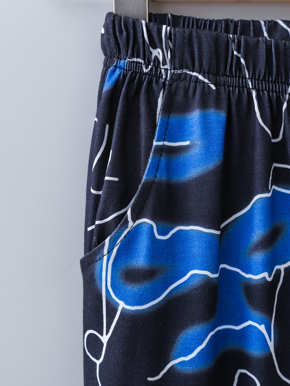 Girls Lightning Print Elastic Waist Pants