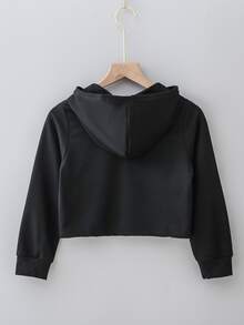 Áo nỉ in hình hổ dành cho bé gái tuổi teen - màu đen - Xem 2