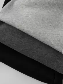 SHEIN Unity 3pcs Space Dye Drawstring Slant Pocket Joggers - Multicolor - View 7