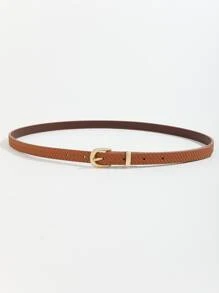 Đai khóa PU có lỗ đục lỗ - màu nâu - Xem 2