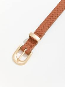 Đai khóa PU có lỗ đục lỗ - màu nâu - Xem 3