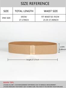 Metal Buckle Belt Halloween Summer, School Fall, Autumn, Halloween - Beige - View 5