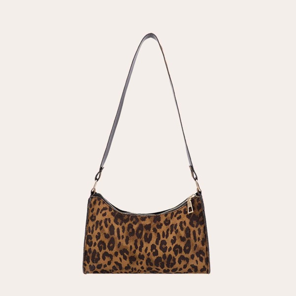 

Leopard Pattern Baguette Bag, Multicolor