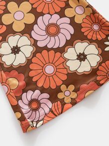 Goldendazeillustration Hippie Floral Print Flare Leg Pants - Multicolor - View 4