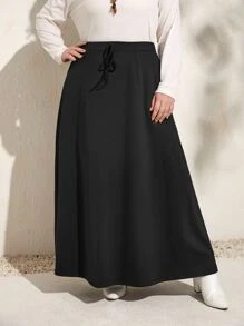 EMERY ROSE Váy Plus Size màu trơn Giải trí - màu đen - Xem 5