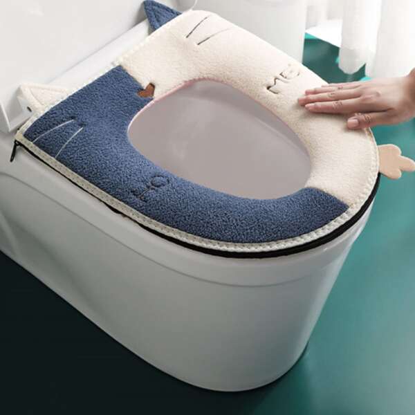

1pc Random Cat Toilet Seat Cover, Multicolor