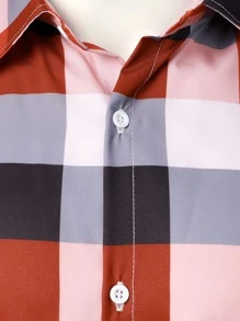 Manfinity 男士格紋印花襯衫 - 彩色 - 查看 3