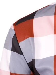 Manfinity 男士格紋印花襯衫 - 彩色 - 查看 4