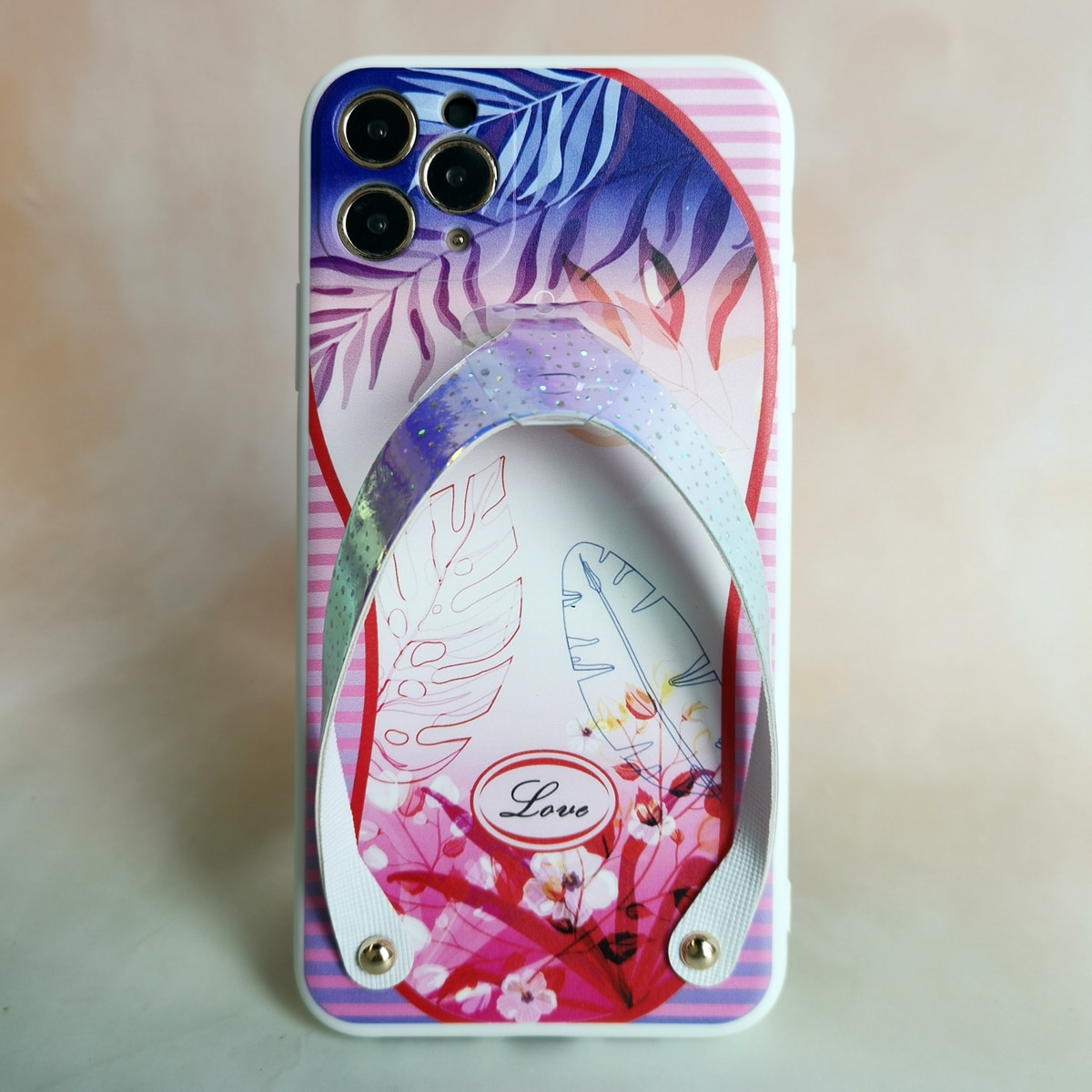 Чехол для телефона с ручным ремешком пальмовый лист рисунок Вьетнамки